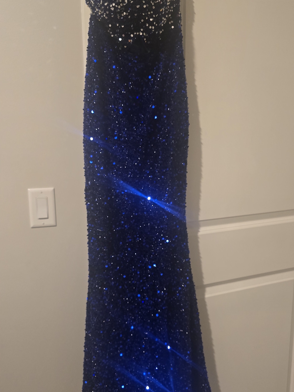 Sparkling Royal Blue Sequin Evening Skirt